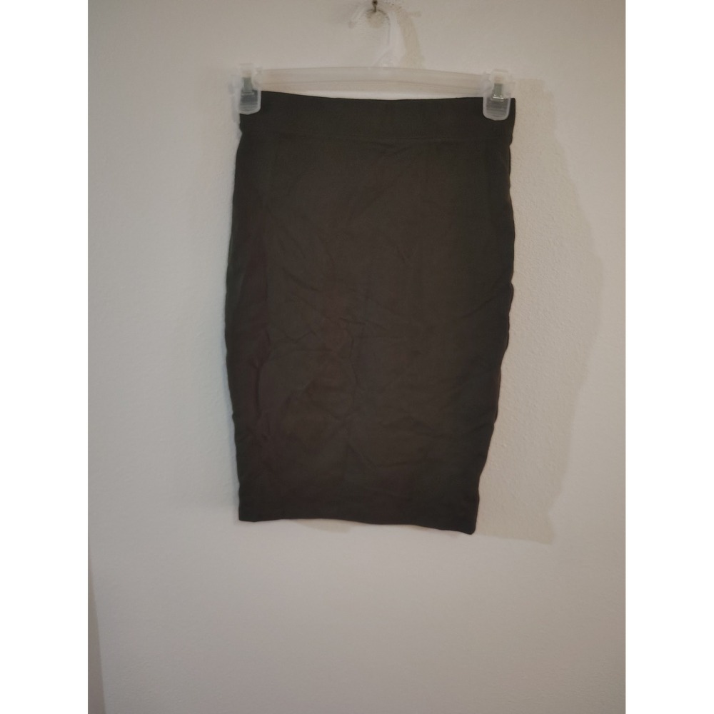 Iris Olive Green Pencil Skirt Womens Medium Bodycon Stretch Midi Business Casual